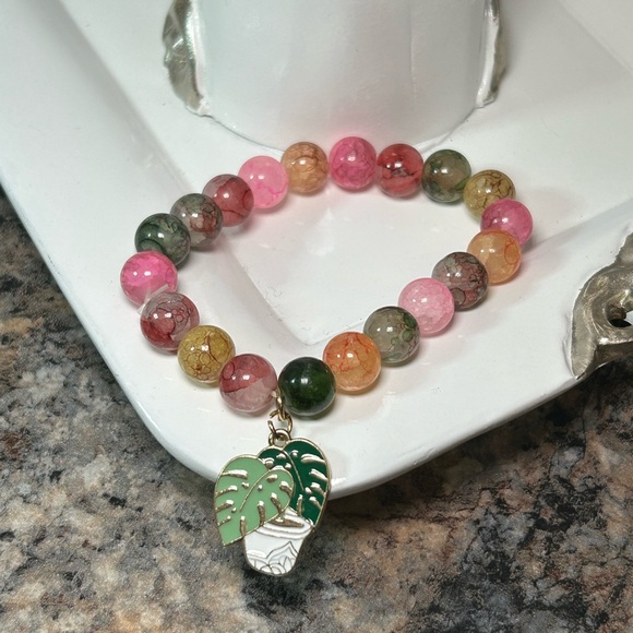 Multicolor Beaded Charm Bracelet - Picture 6 of 6
